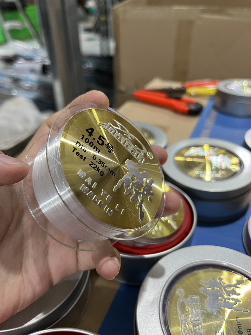 Cước hộp sắt 100m