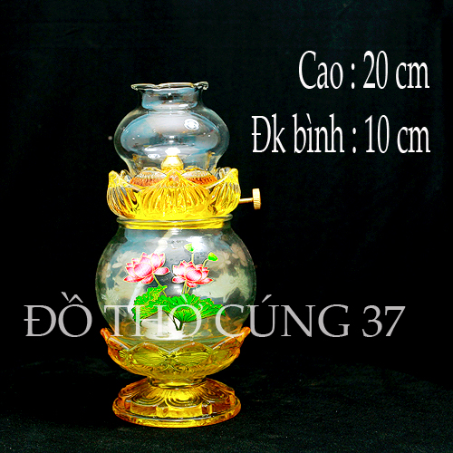 ĐÈN DẦU LƯU LY - HỒ LÔ BÔNG SEN