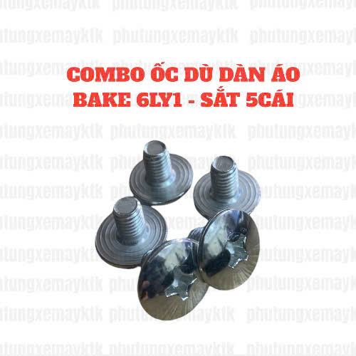 COMBO ỐC DÙ DÀN ÁO BAKE 6LY1, 6LY1.5, 6LY2, 6LY3, 6LY4 - SẮT  BK01SAT