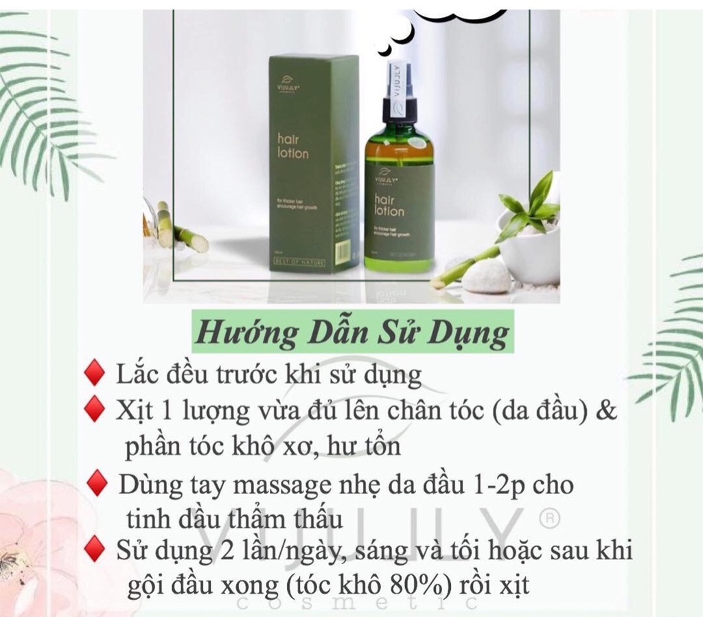 [TẶNG CỘT TÓC] TINH DẦU BƯỞI VIJULLY XỊT BƯỞI VIJULLY kích mọc tóc con