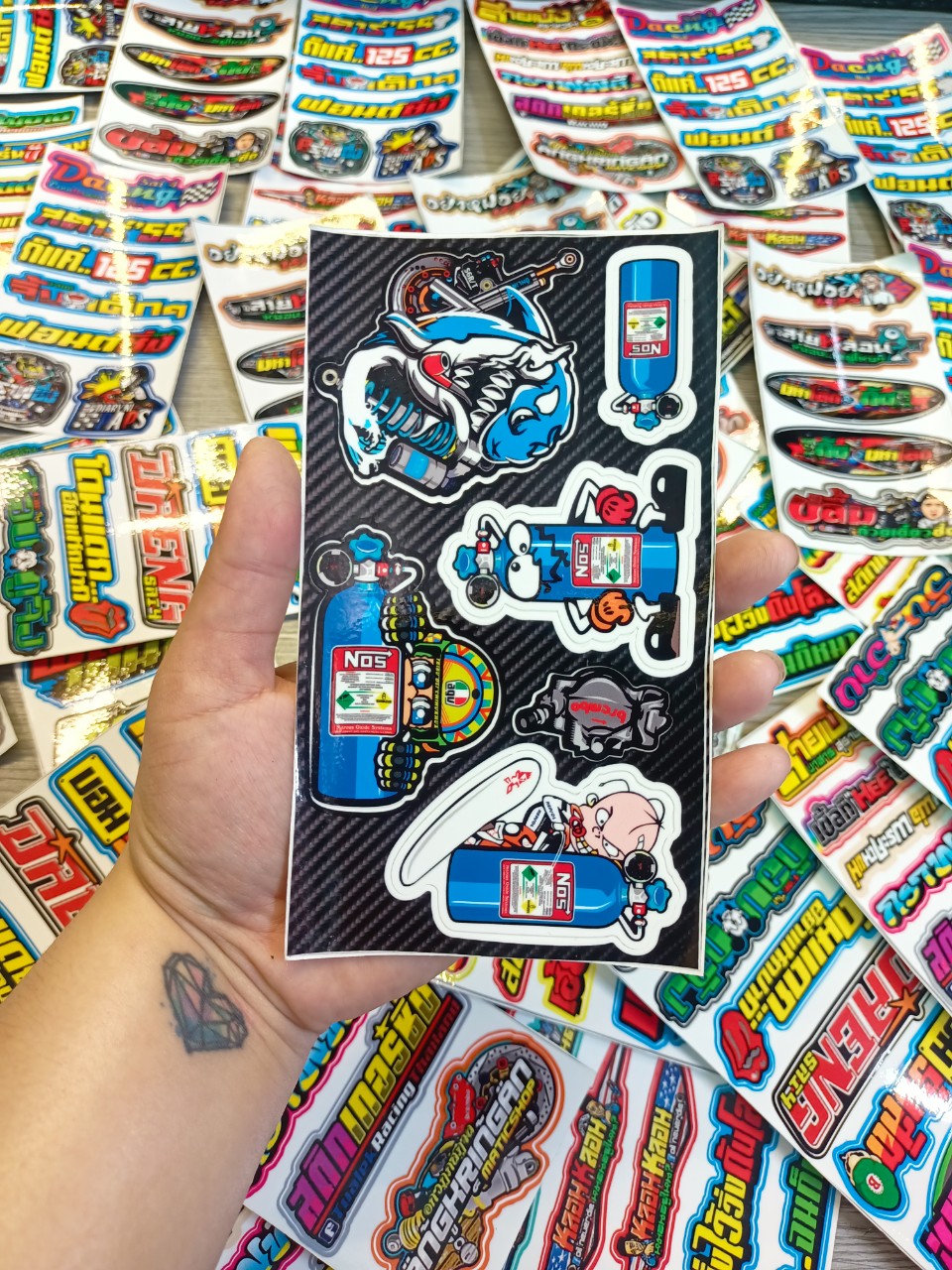 TEM SET HÌNH STICKER DÁN XE MÁY