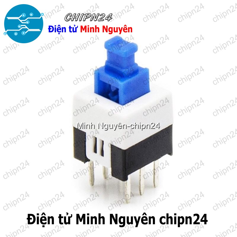 [5 cái] (F83) Nút nhấn 6 chân 7x7mm Tự Giữ - HH003633