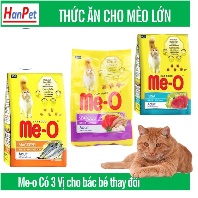 HCM-Thức ăn  dạng hạt  cho mèo lớn ME-O 350gr -(Chọn 3 vị ) thức ăn Me-0 cao cấp