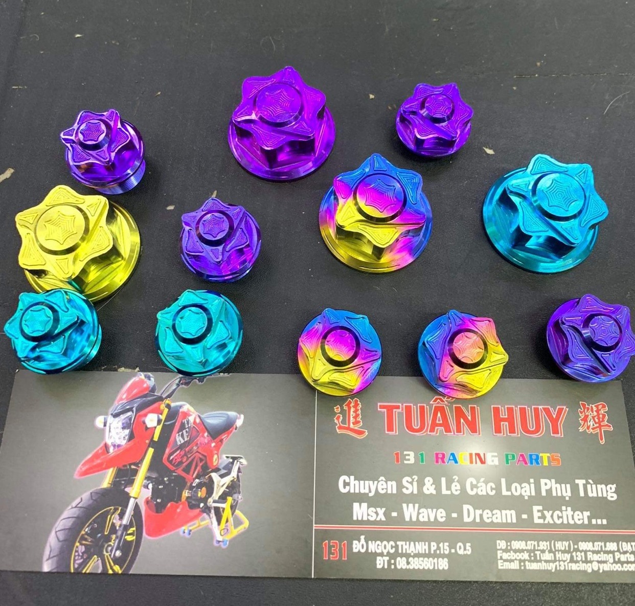 3 con Ốc chảng ba Titan Gr5 cho Sonic Raider FI  Satria