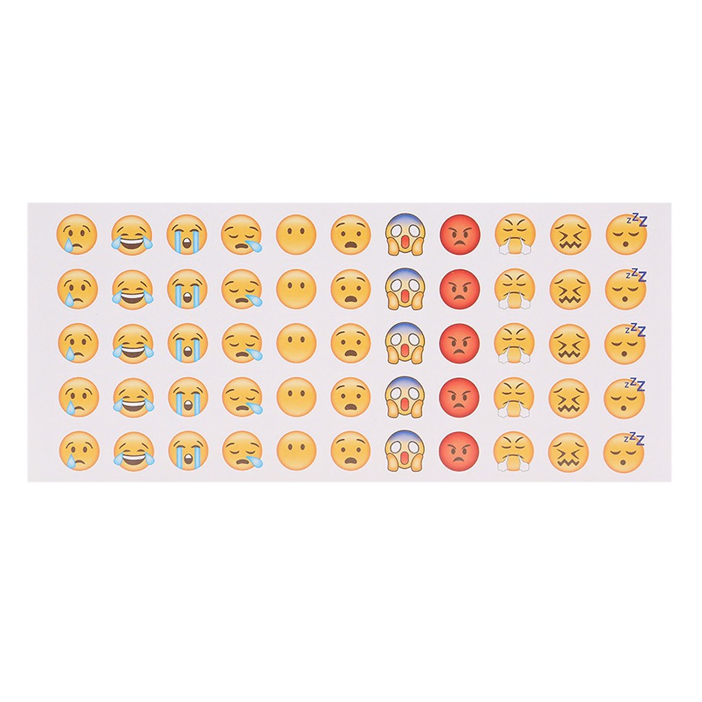 [HCM]Bộ 12 tấm sticker trang trí (Emoji Stickers)