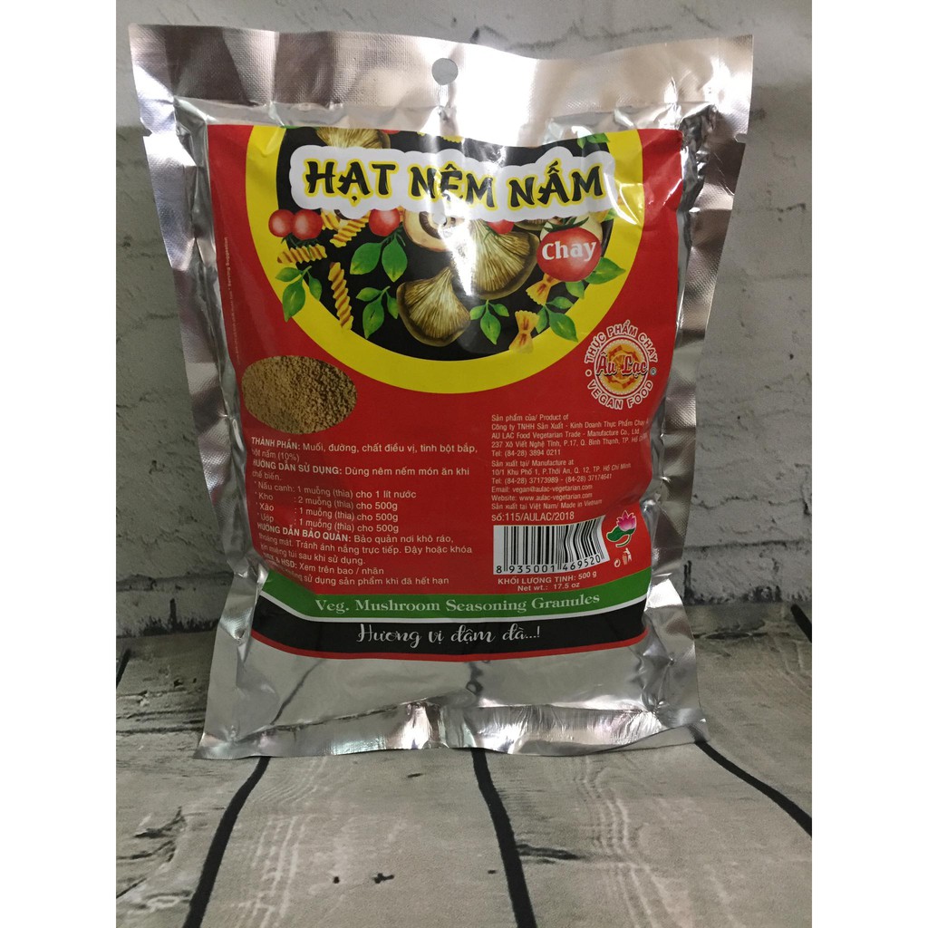 HẠT NÊM NẤM CHAY ÂU LẠC - Gói 500g