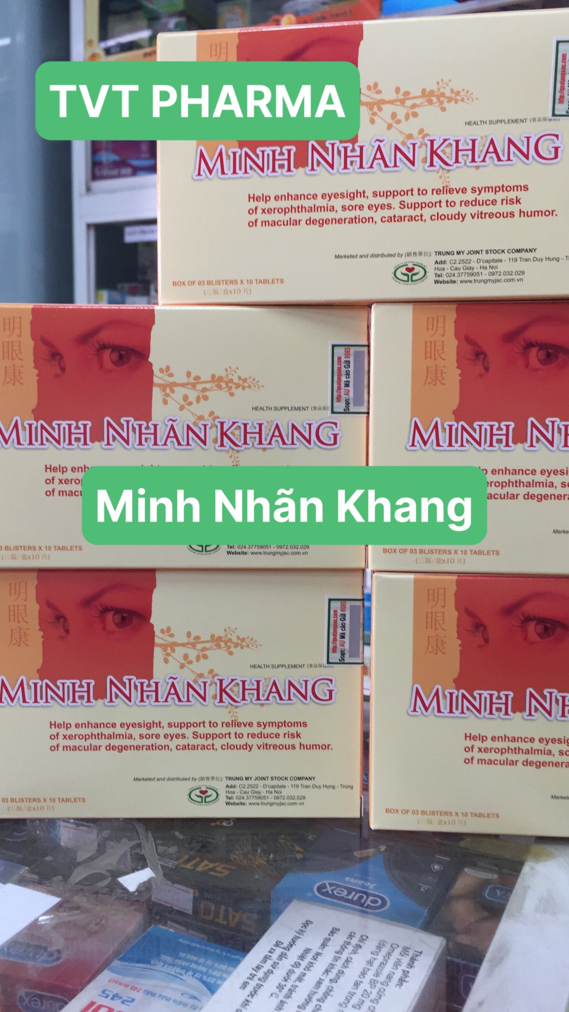 Viên uống Minh Nhãn Khang Tăng Cường Thị Lực, Ngừa Đục Thủy Tinh Thể