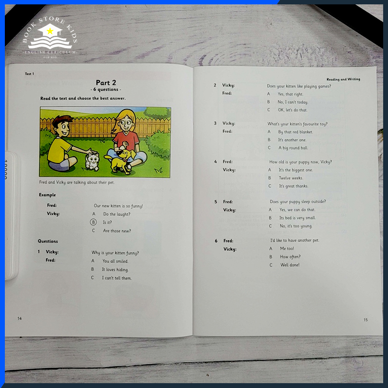 Test Mover Level 1,2,3 (tùy chọn) cho bé tặng kèm file nghe.