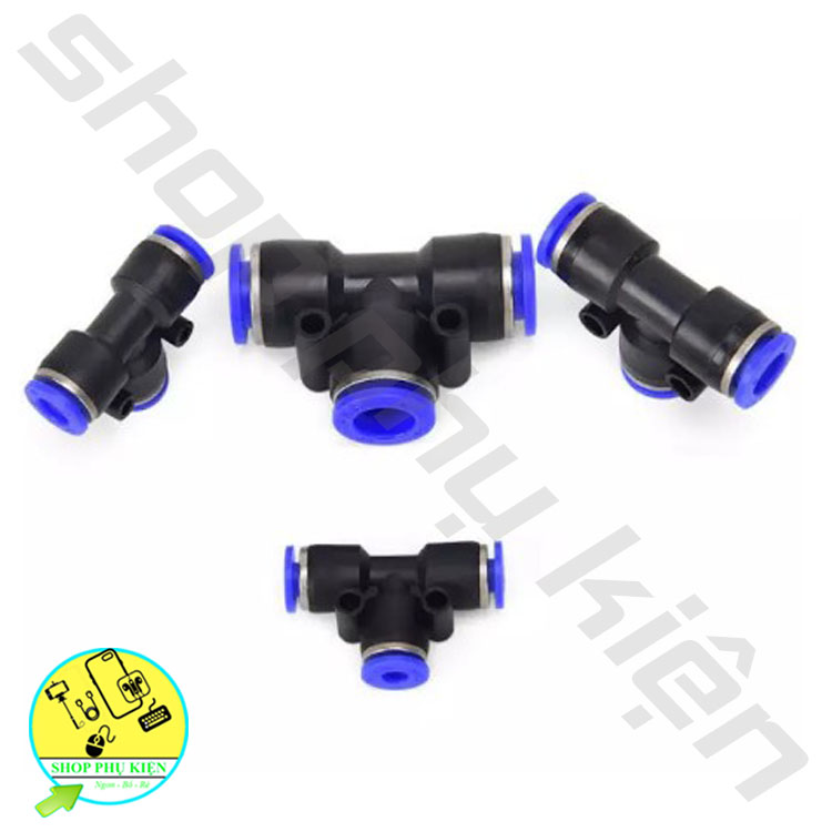 Tê nối nhanh ống hơi 6mm, 8mm, 10mm, 12mm