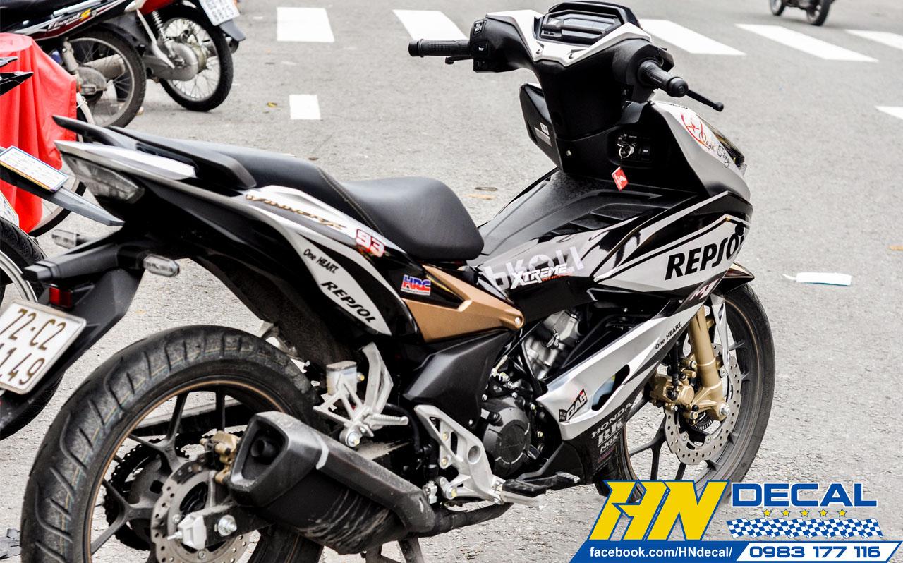 Tem Trùm Winner X Trắng Đen Repsol