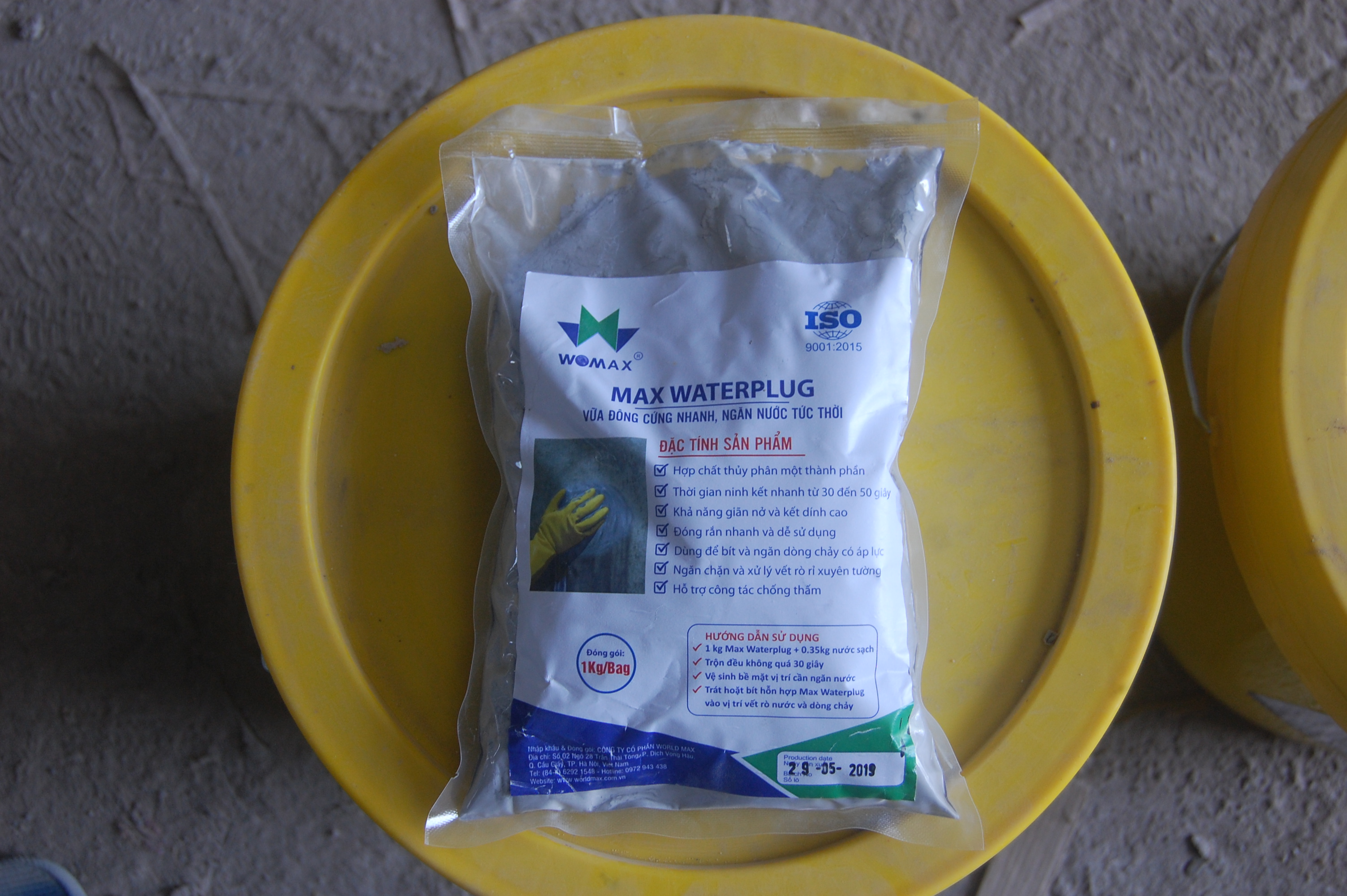 Max water plug - túi 1kg - Đông cứng nhanh