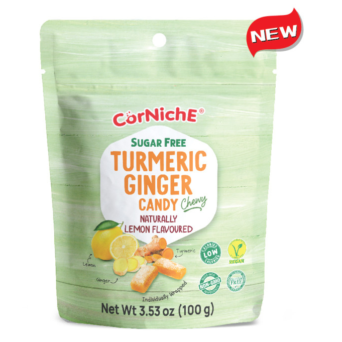 Kẹo gừng nghệ không đường hiệu Corniche 100g