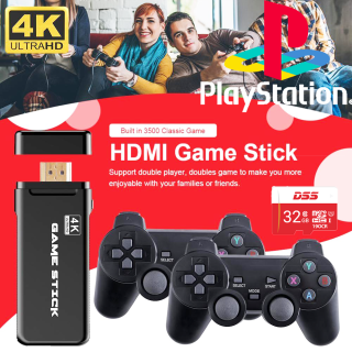 Máy chơi game cầm tay 4 nút HDMI 3500 trò chơi KÈM 2 TAY GAME cổ điển PS1 thumbnail