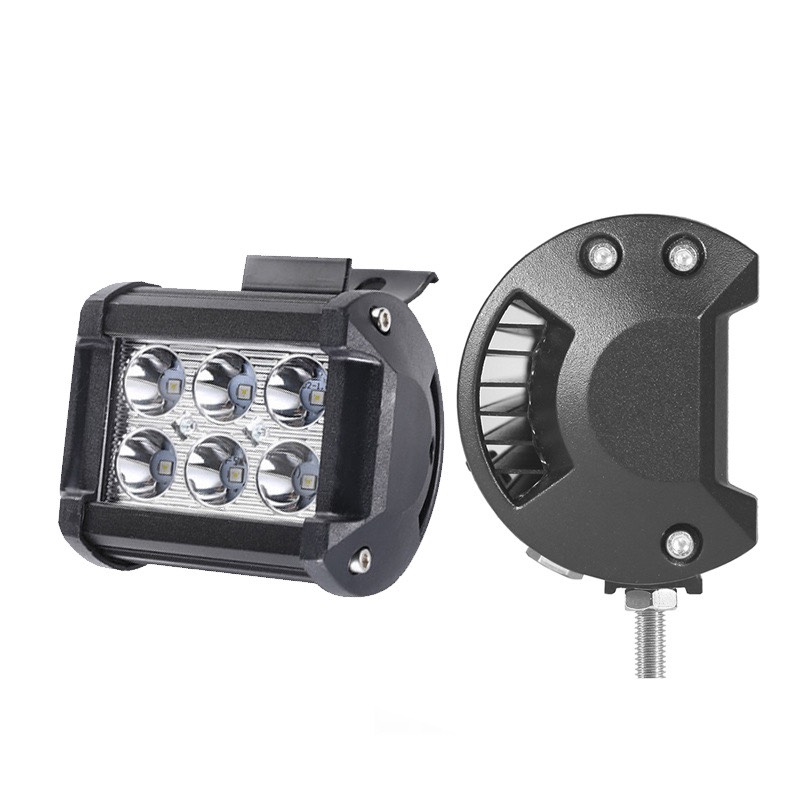 Đèn trợ sáng 6 bóng vuông 18w gắn xe máy