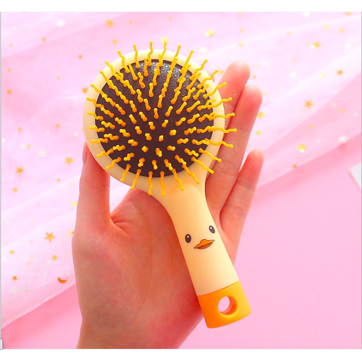 Lược chải tóc kèm gương, Lược gỡ rối tóc massage (F3D)