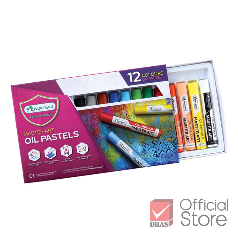 Màu sáp dầu Masterart Series 12 màu Thái Lan