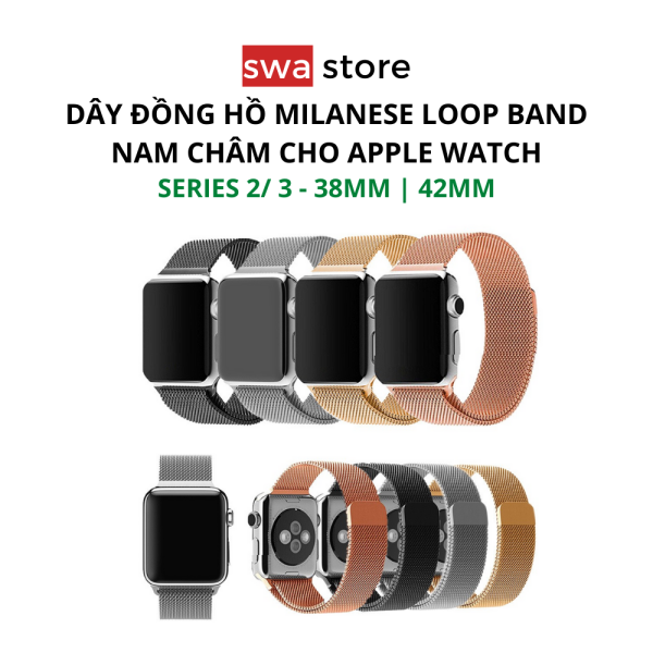 Dây đồng hồ Milanese loop band Apple Watch | Nam châm siêu bền | Đủ màu - SWASTORE