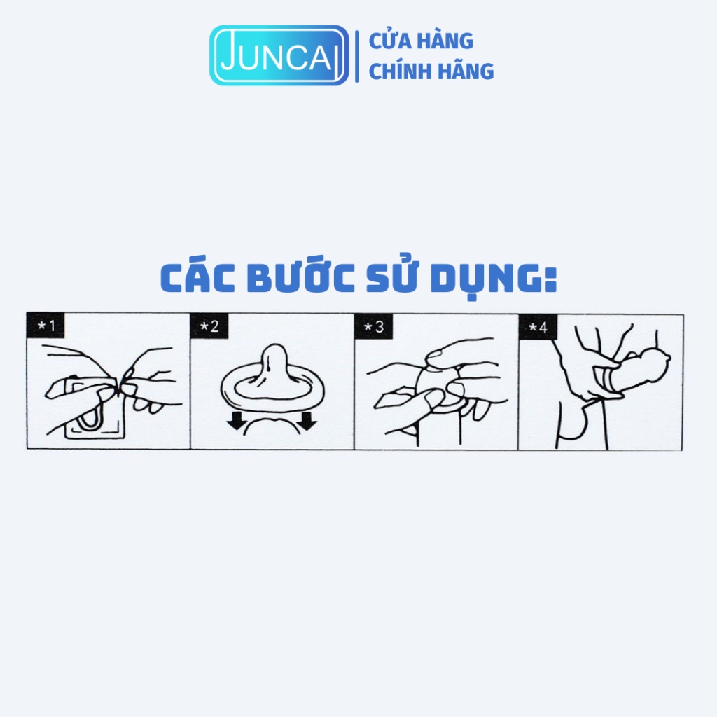 Bao cao su Juncaii Extra Ribbed ( hộp 12 chiếc)