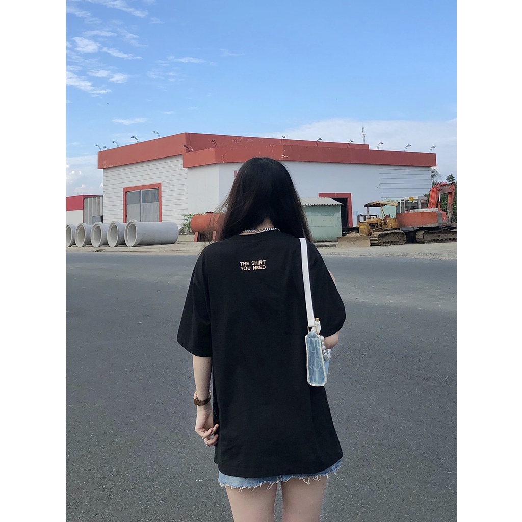 Áo thun TSUN Embroidered Basic Tee - Thêu - Đen - Unisex