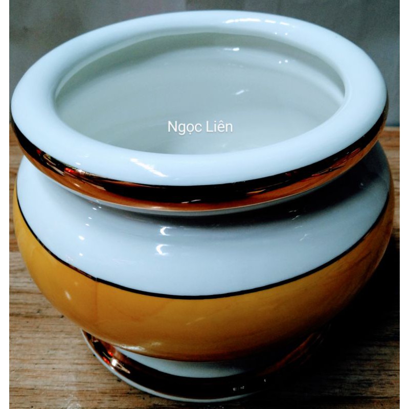 Lư hương sứ vân đá vàng nhiều size