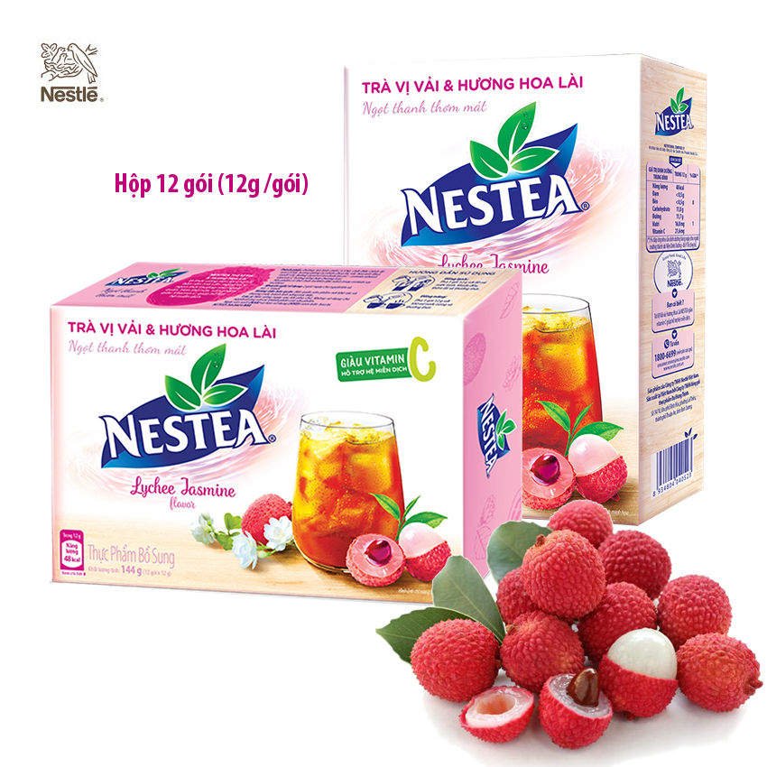 Trà Nestea vị vải & hương hoa lài (12 gói x 12g)