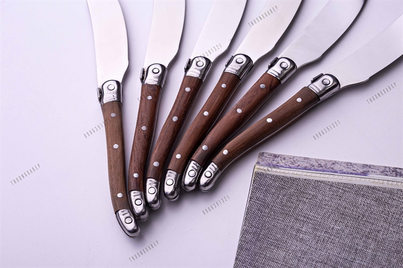 Bộ 6 Dao Bơ Cán Gỗ Laguiole (Pháp) 16cm