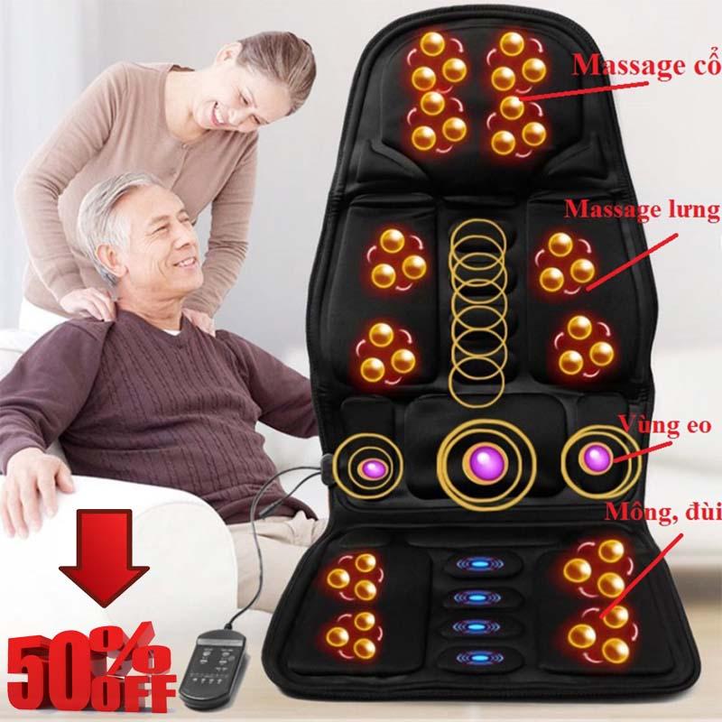 Nệm (Đệm) massage toàn thân Elip - Ghế Mát Xa Đa Năng Toàn Thân giảm stress lưu thông khí huyết giảm đau nhức toàn cơ thể dùng cho mọi lứa tuổi.Bh 1 đổi 1