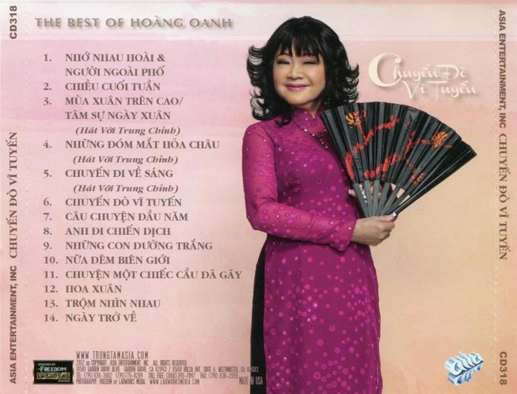 bộ 6 đĩa Cd nhạc tiếng hát Hoàng Oanh 1