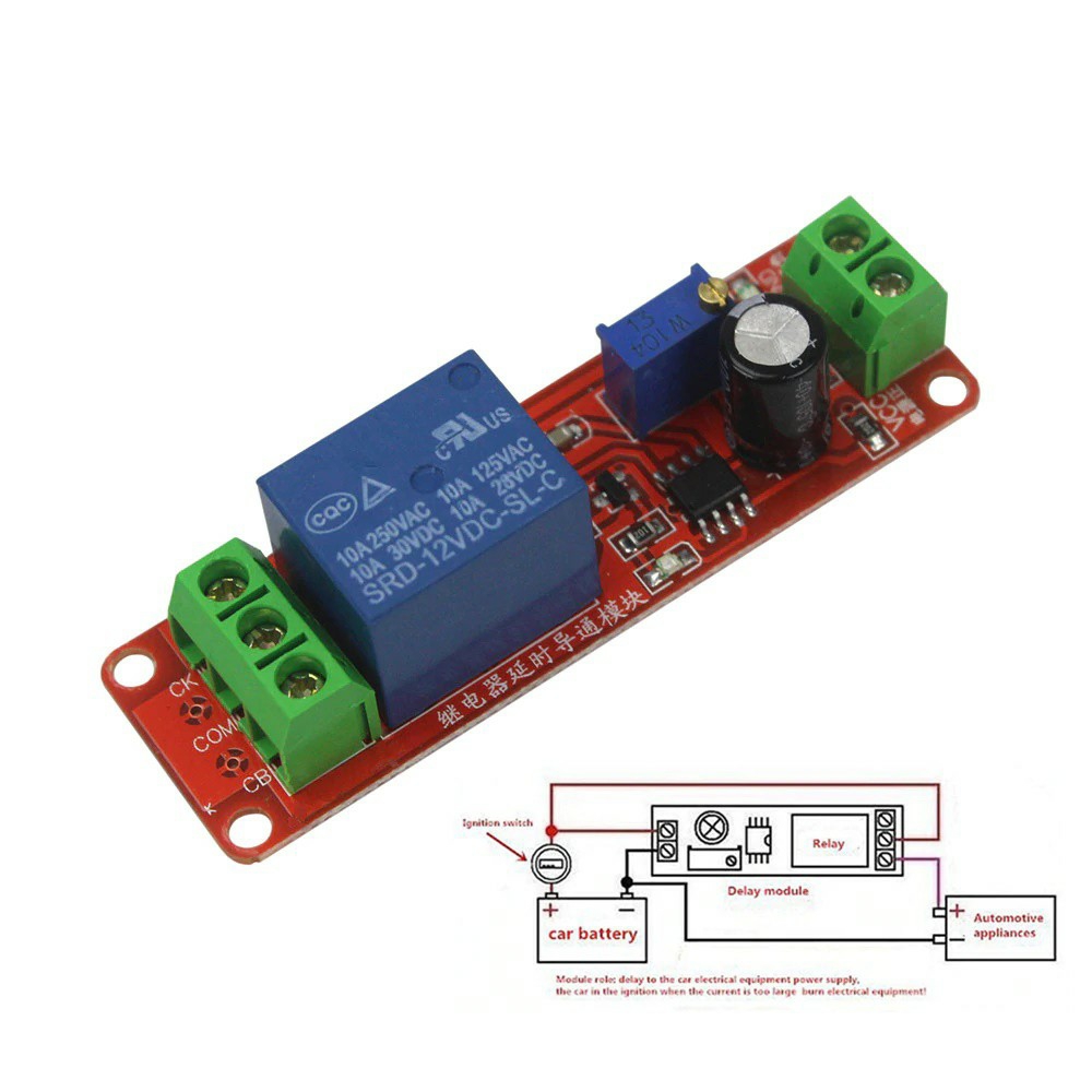Mạch tạo thười gian TRỄ Đóng relay NE555