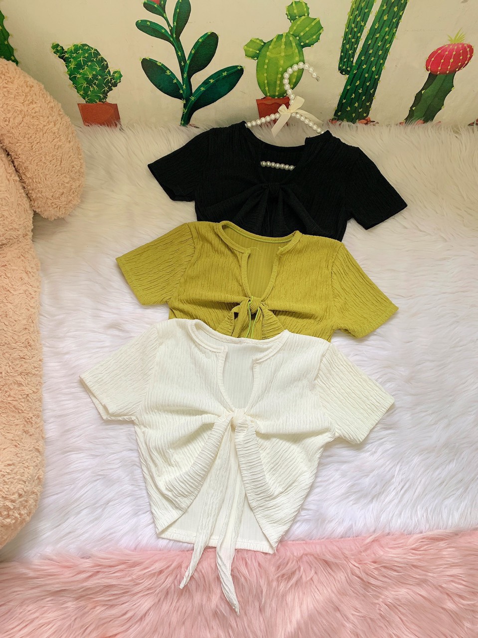 ÁO THUN CROPTOP THUN BORIP NHIỀU MÀU