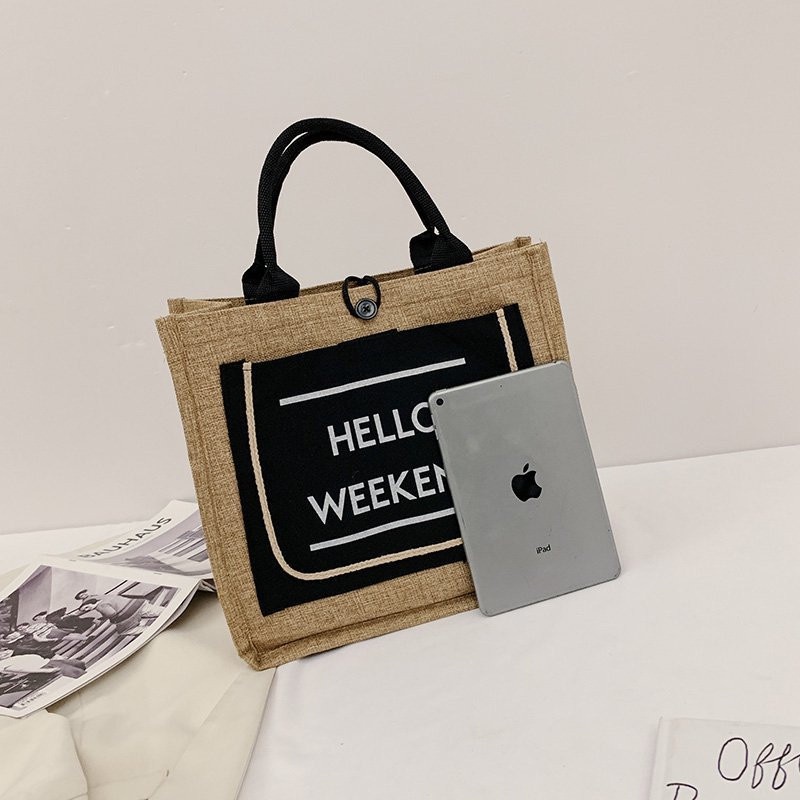Túi Cói Đi Biển Đi Du Lịch Hello Weekend