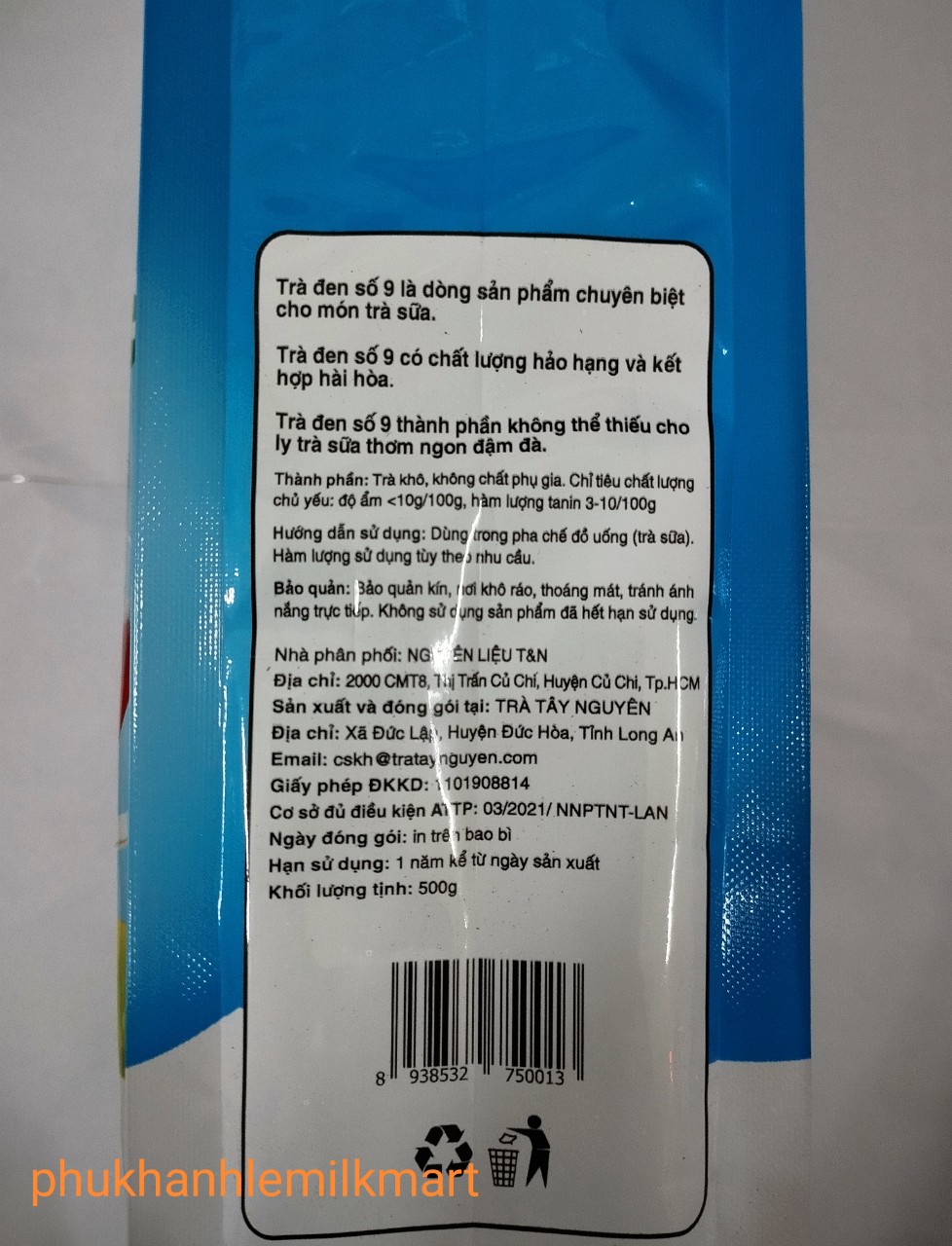 Trà đen hoa trân số 9 gói 500g