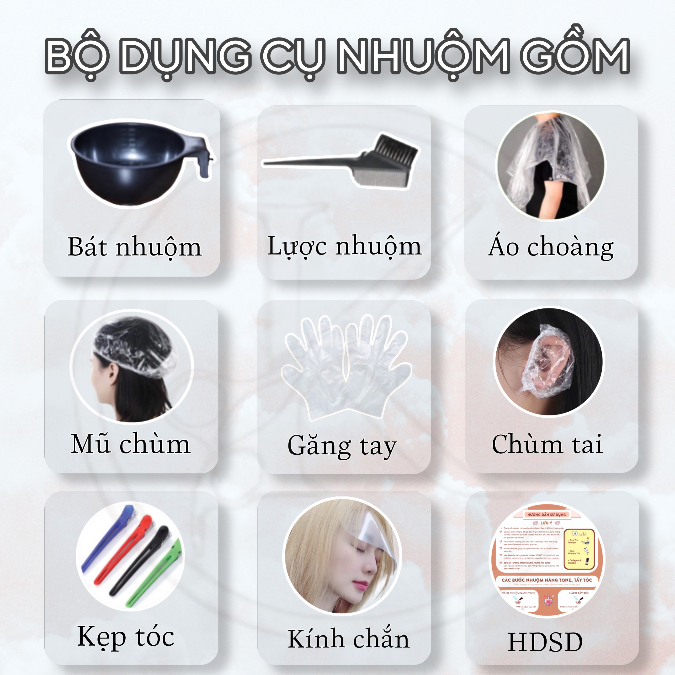 Thuốc Nhuộm Tóc Bóc Màu Tóc Đen - Đỏ 100mg | Khanh.Color