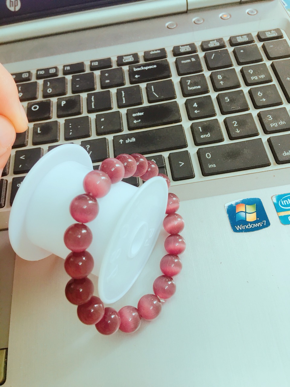 Vòng tay chuỗi đá mắt mèo 10ly-Nhiều màu