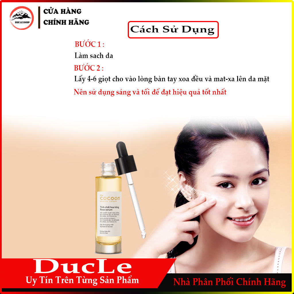 [HCM]Tinh chất Hoa  Hồng COCOON 30ml ( cấp ẩm & phục hồi )