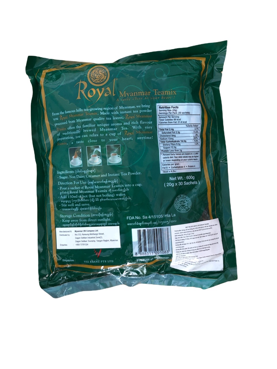 [Trà Sữa] Combo 3 Gói Trà Sữa Hoà Tan Myanmar Royal Teamix
