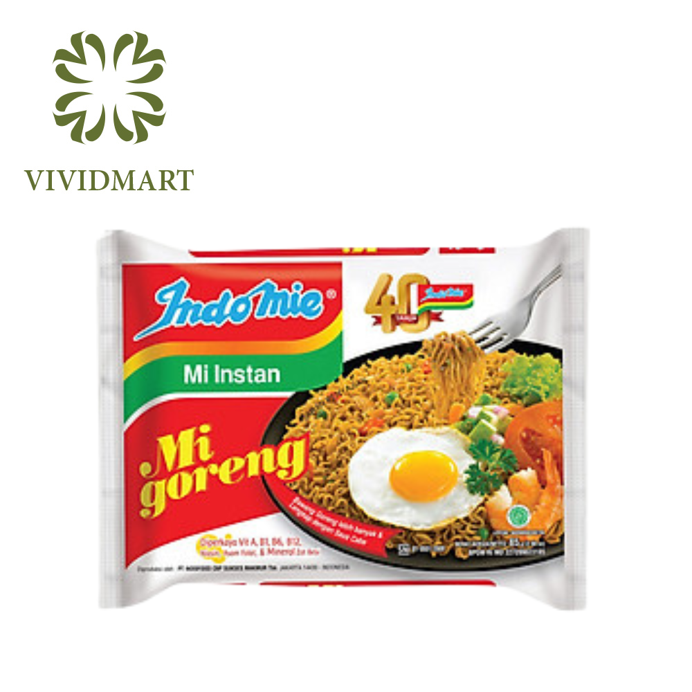 [1 Package ] - INDOFOOD - Indomie Mi Goreng Instant Stir Fry Noodles, Halal Certified, Original Flavor, Spicy Beef Ribs, Hot & Spicy / Pedas Flavor, Spicy Beef Flavor Rendang (79g - 91g) - Indonesian Instant Noodles