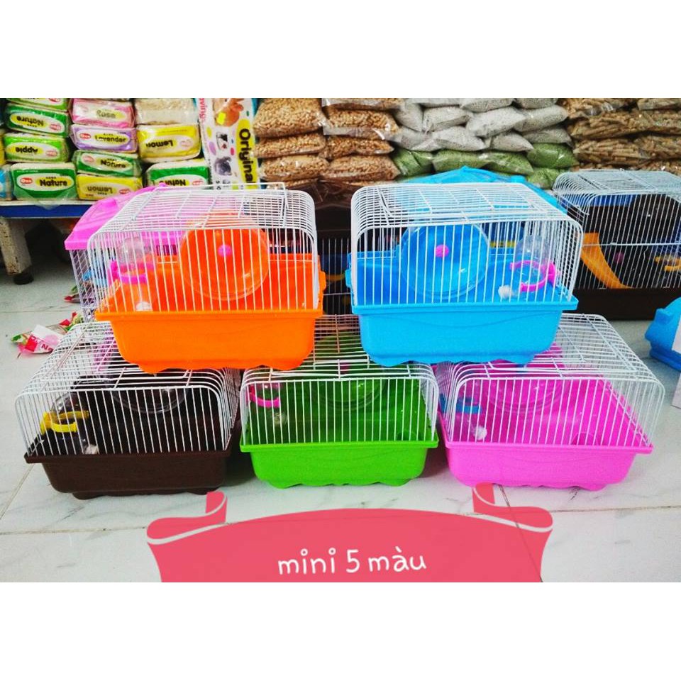 Lồng mini 5 màu để xách đi hoặc nuôi đẻ hamster