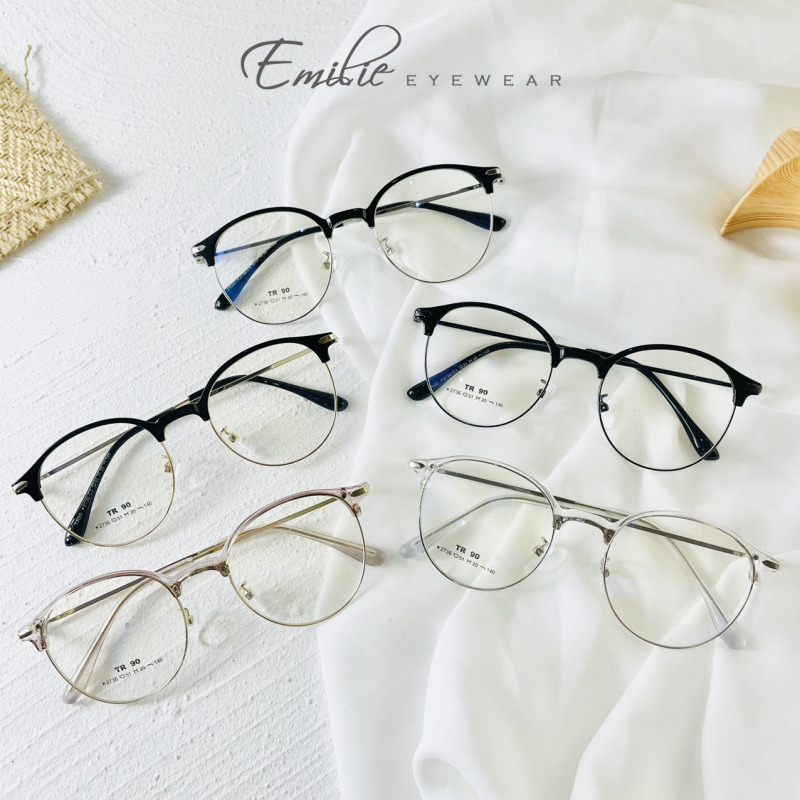 Giá bán Gọng kính tròn mảnh clubmaster Emilie eyewear phụ kiện thời trang 2736