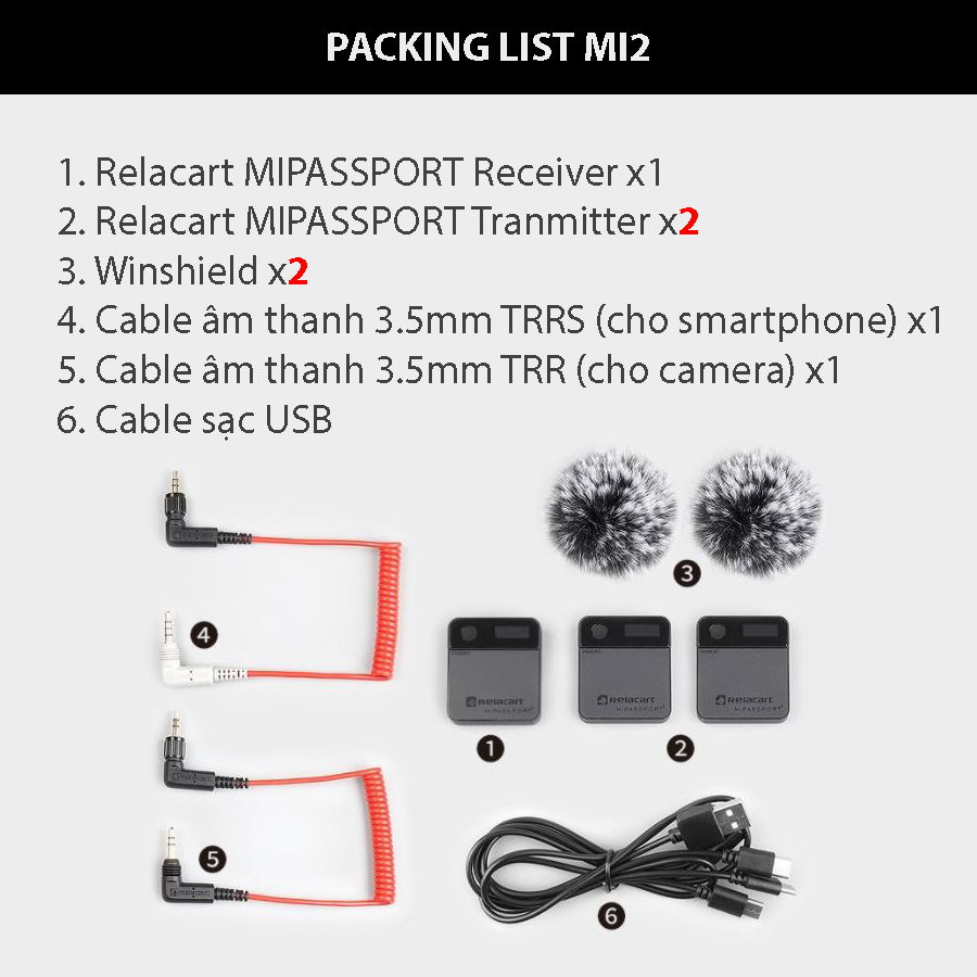 MICRO THU ÂM KHÔNG DÂY RELACART MIPASSPORT MI1