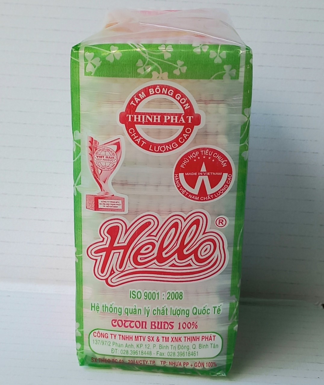 [1gói 36que/gói] Tăm bông ngoáy tai Bông vệ sinh tai mũi Hello Thịnh Phát Cotton Buds làm sạch các chất ẩm chất bẩn bên trong tai mũi