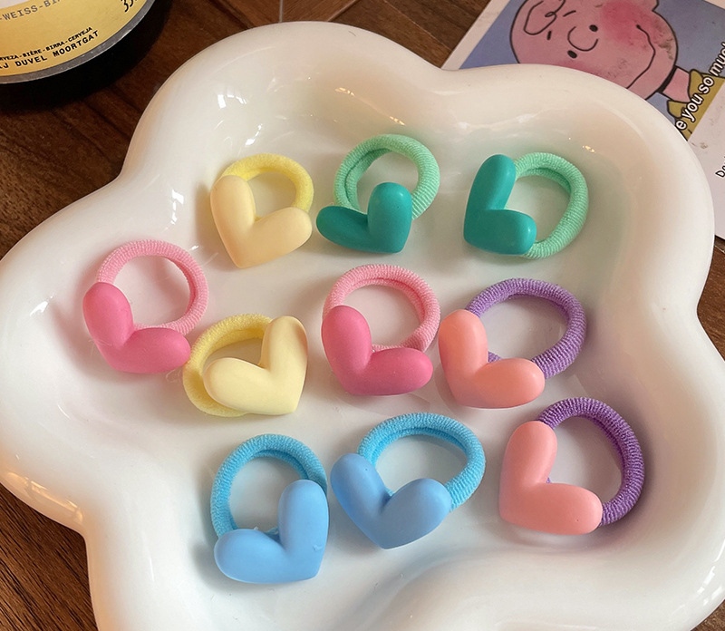 Set 10 Dây Cột Tóc Gắn Charm Cho Bé