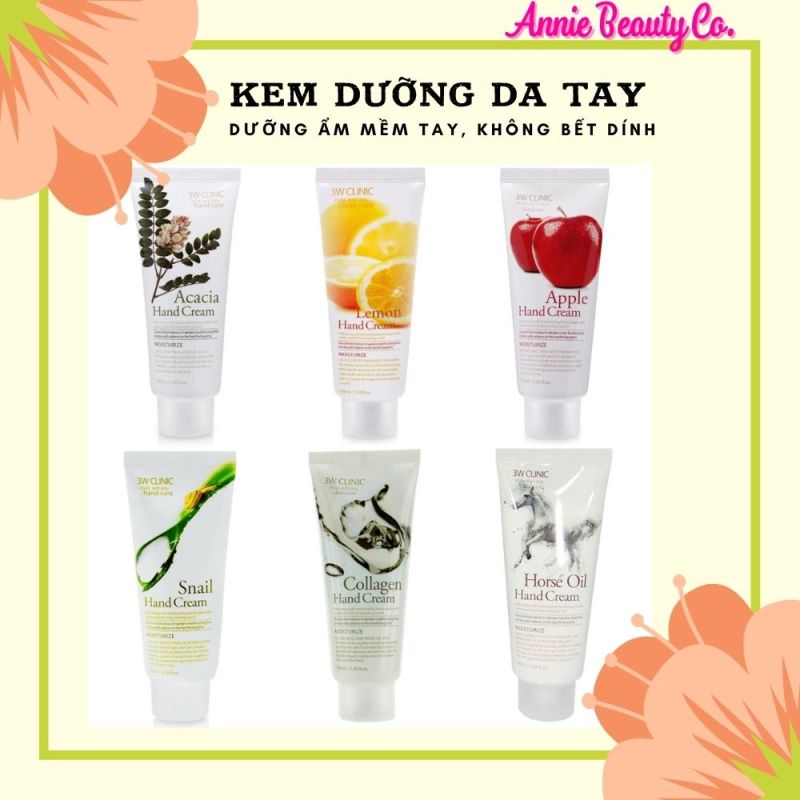 Kem Dưỡng Da Tay 3W Clinic Hand Cream 100ml
