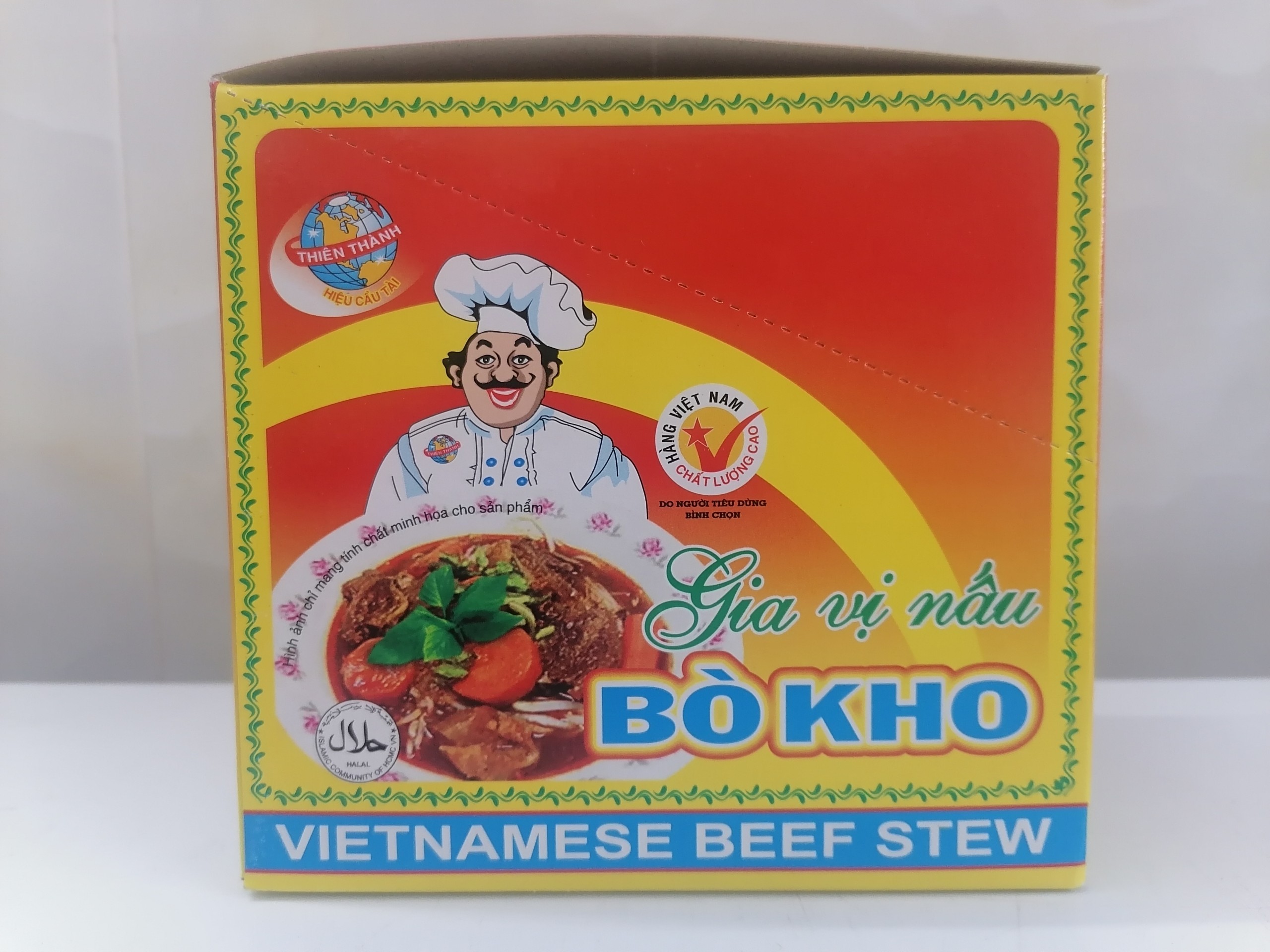 [Hộp 20 gói x 25g] BỘT GIA VỊ NẤU BÒ KHO [VN] THIÊN THÀNH Vietnamese Beef Stew (halal) (bph-hk5)
