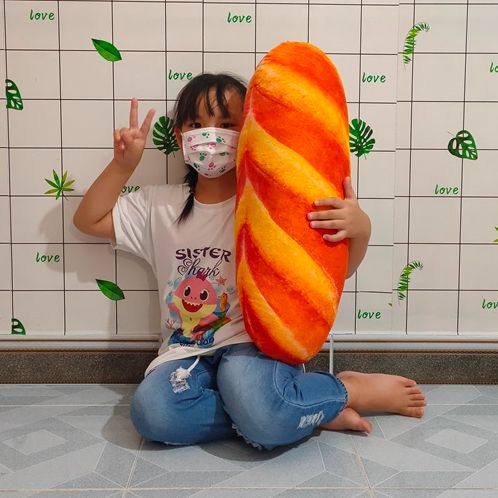 ĐỒ CHƠI BÁNH MÌ NHỒI BÔNG GẤU BÔNG BÁNH MÌ SIZE LỚN GẤU BÔNG 3D CHO BÉ GỐI ÔM MỀM MỊN GIÁ RẺ