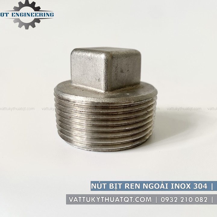 Nút Bịt Ren Ngoài Inox 304 | Phi 49,60,76 | VATTUKYTHUATQT.COM