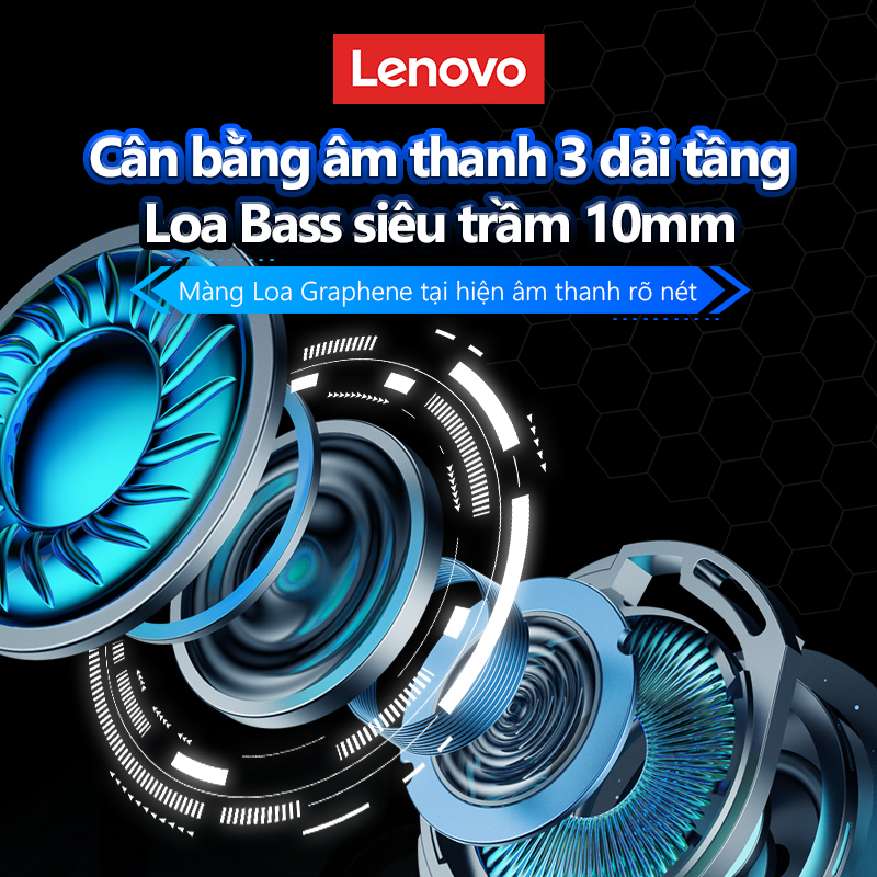 Lenovo Tai Nghe GM2 Pro Tai Nghe Không Dây Bluetooth 5.3 Độ Trễ Thấp Có Mic Tai Nghe Game TKhông Dây Chân ThựcÂ