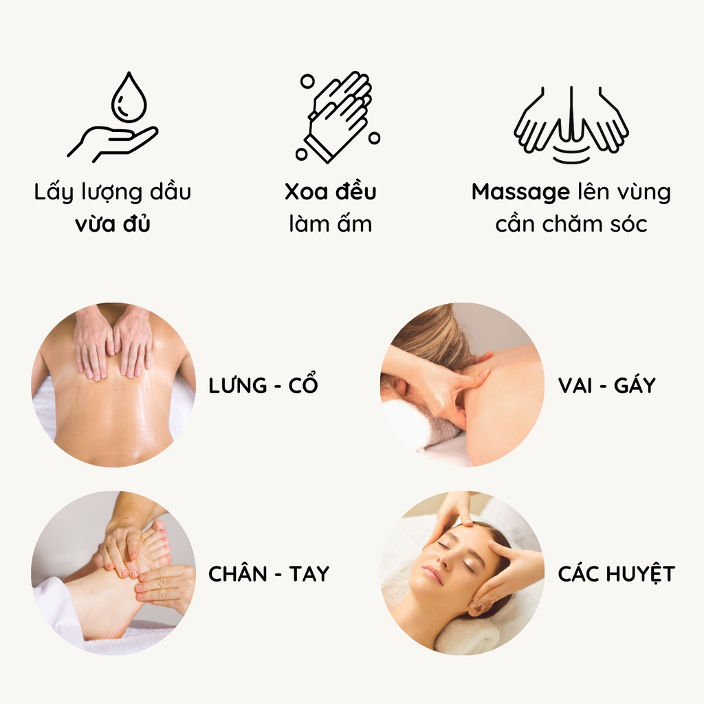 Dầu massage body VITABOX Ginger aromatherapy massage oil