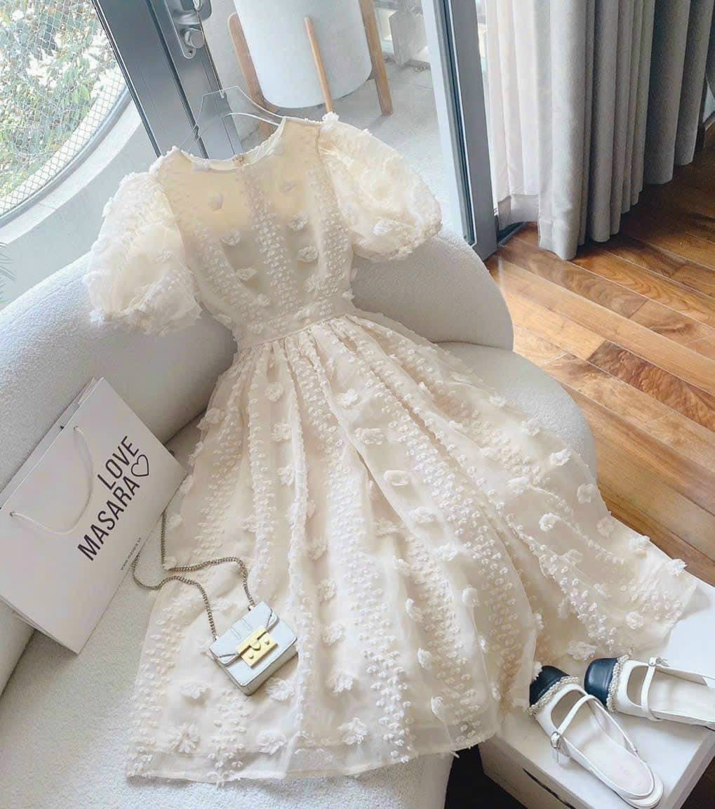 Đầm dự tiệc tiểu thư xinh đẹp tay phồng