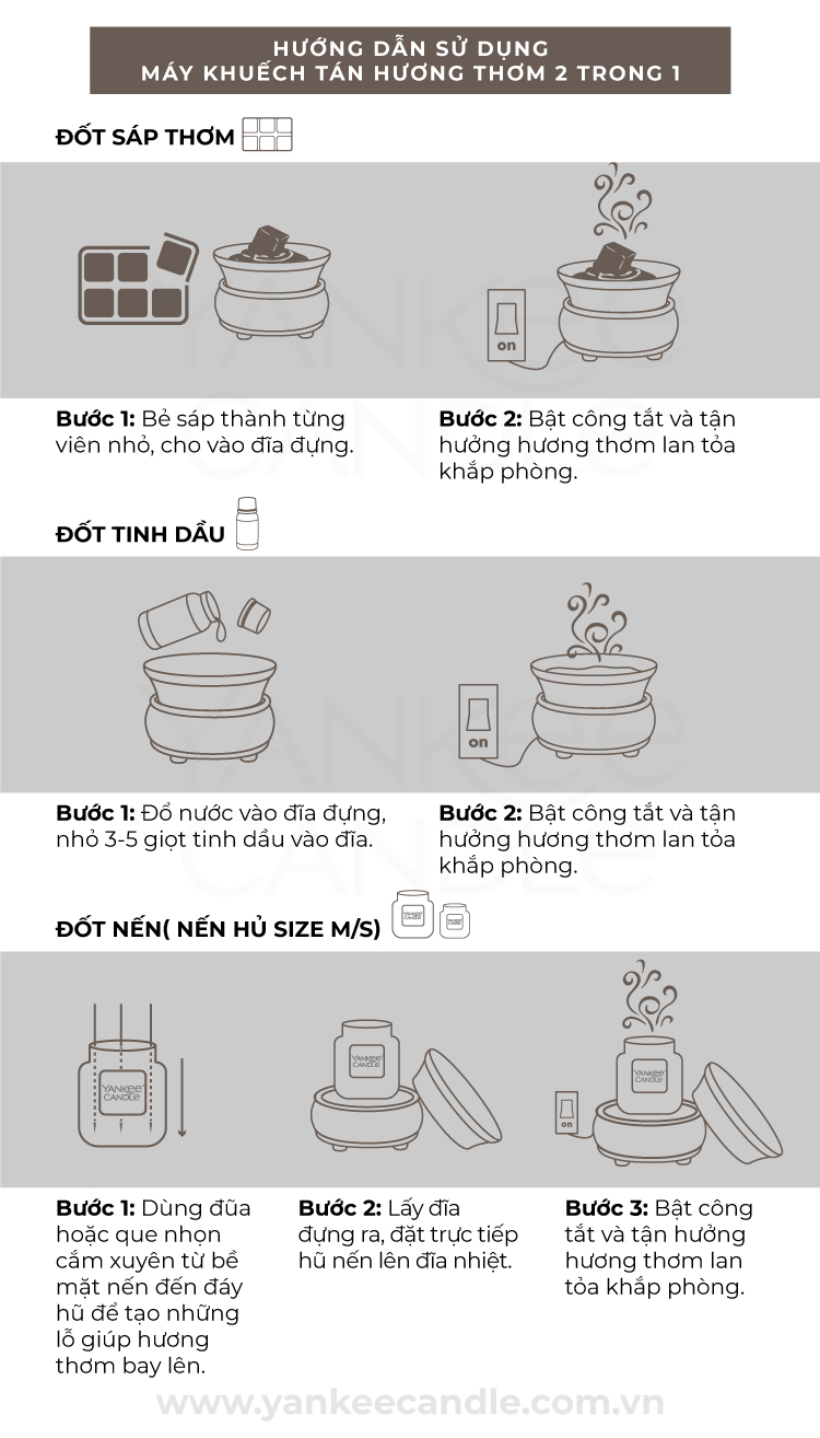 Máy khuếch tán hương thơm 2 trong 1 - Midas